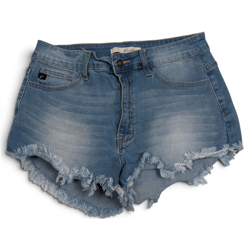 KanCan Womens Denim Shorts 9 Distressed W28